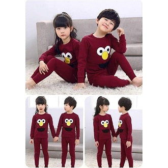 Baba or Baby Maroon Elmo Printed The Ultimate Sleep Suit (OM-351)
