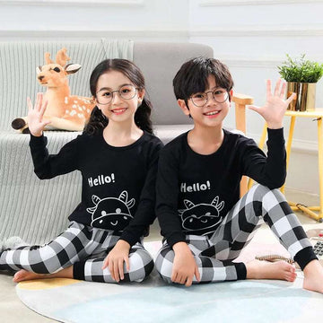 Soft Cotton Jersey Kids Night Suit - Cozy Sleepwear for Boys and Girls
