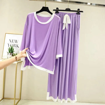 Sleep in Style: Comfy Cotton Jersey Nightwear Suit for Women and Girls