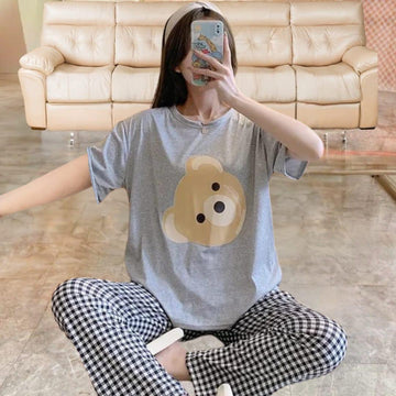 Sleep in Style: Comfy Cotton Jersey Nightwear Suit for Women and Girls