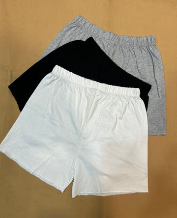 Pack Of 3 Plain Frills style Shorts For Ladies – Comfortable & Stylish Everyday Wear (OM-3004)