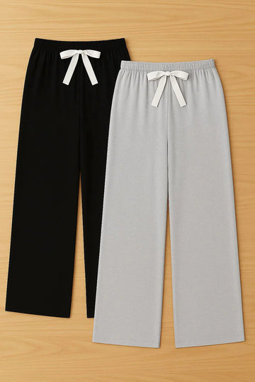 Pack Of 2 Plain Plazo Pajama – Comfortable Everyday Wear ( OM-90113)