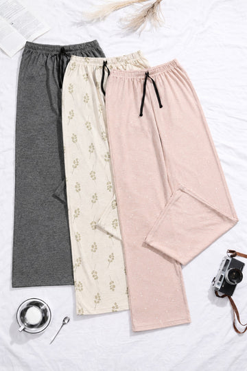 Pack of 3  One Printed Two Plain Plazzo Set