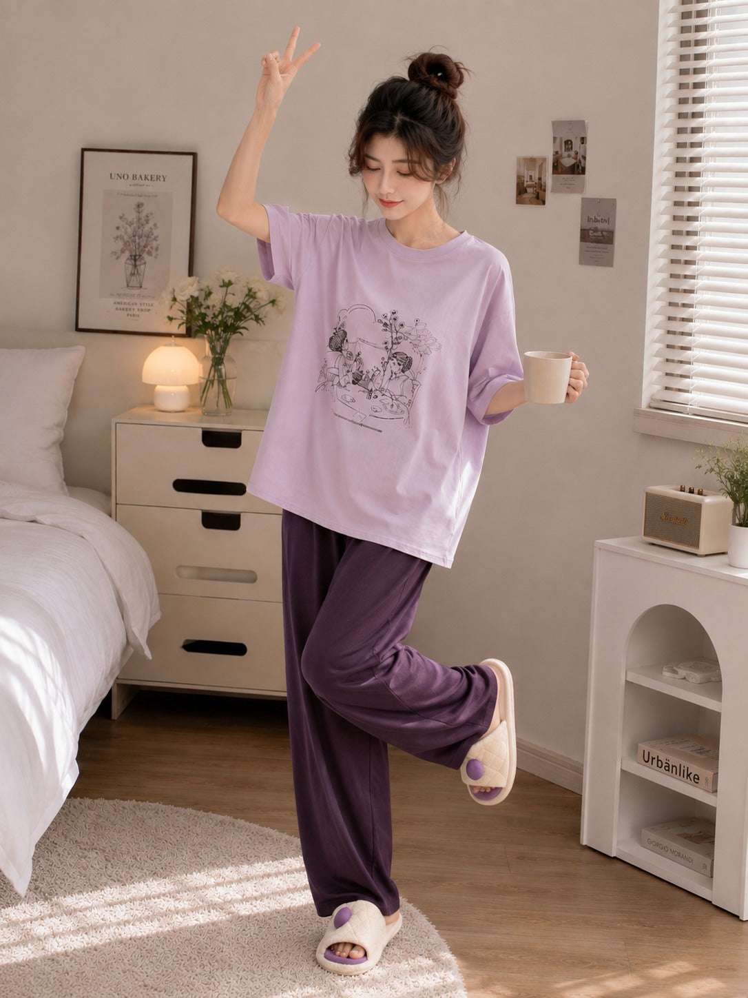 Dreamy Cat Comfort The Ultimate Dream Wear Sleep Suit (OM-195)
