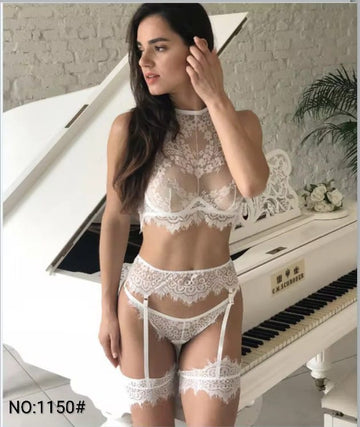 Women Sexy Lingerie Hot Ladies Lace Bra Set Underwear Sexy Panty hose Bandage Set