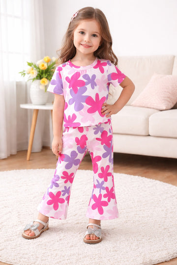Off White with Multi Flowers The Ultimate Kids Suit (OM-419)