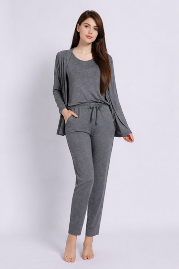 Women’s Elegant Grey 3-Piece Lounge Set ( OM-1145)