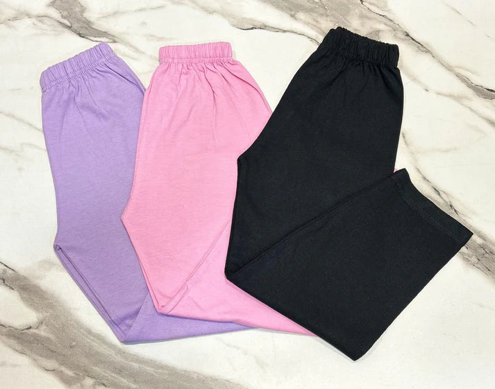 Simple Style Pack of 3 Plain Trousers for Boys & Girls (OM-385)