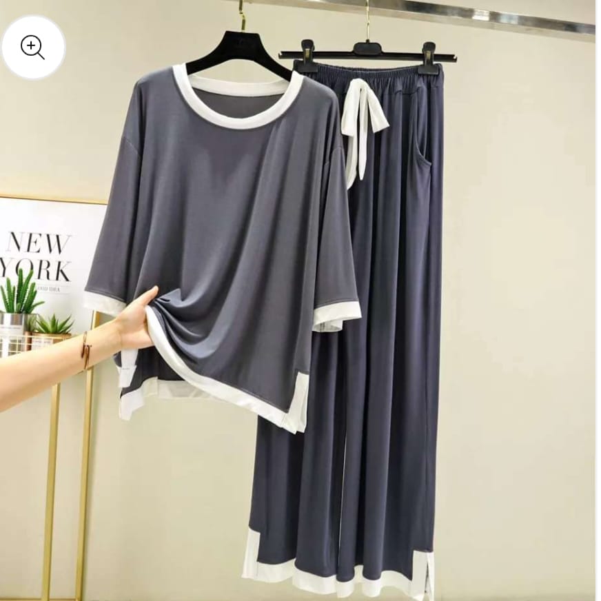 GREY Round Neck Flapper Style The Ultimate Dream Wear Sleep Suit