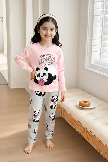 Pink Panda Printed Kids Printed The Ultimate Kids Sleep Suit (OM-391)