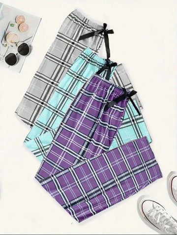 Bundle of 3 Check Printed Plazo Set For Her