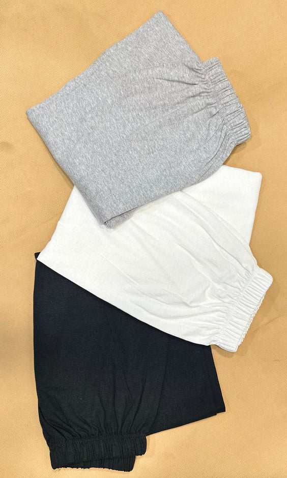Pack of 3 Women's Loose Plain Plazo Pajamas – Comfortable Everyday Wear ( OM-90111)