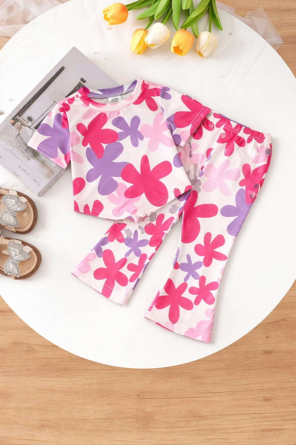 Off White with Multi Flowers The Ultimate Kids Suit (OM-419)