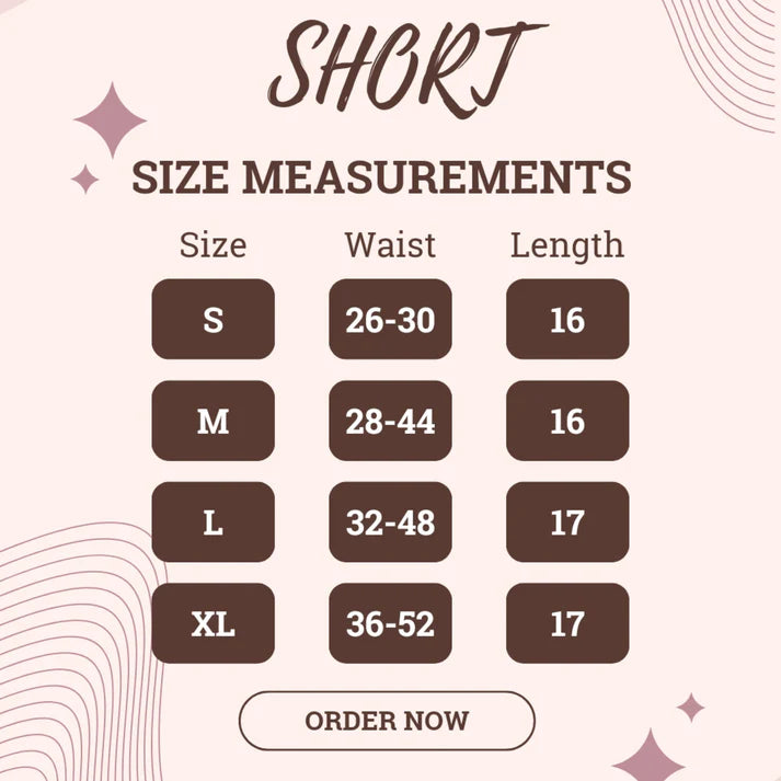 Pack of 3 Plain shorts for Women (pink , yellow , purple) (OM-304)